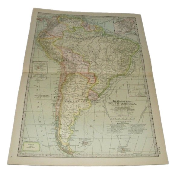 Other - Antique 1906 South America Map 19783